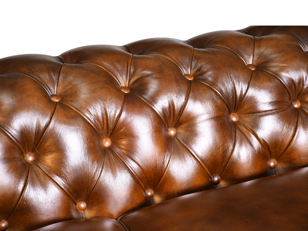 Canapé Cuir Chesterfield 2 places Cigare