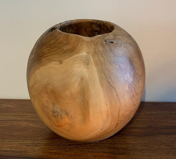 Vase en bois 11x11" NATURE - Kif-Kif Import