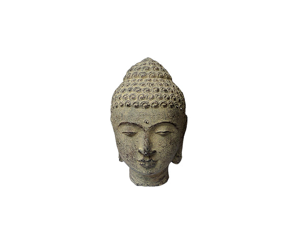 Tête de bouddha en pierre 10" - Kif-Kif Import