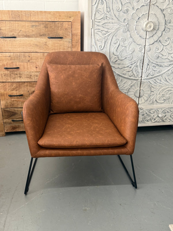 Fauteuil 1 place cigare simili cuir 18,5x26''