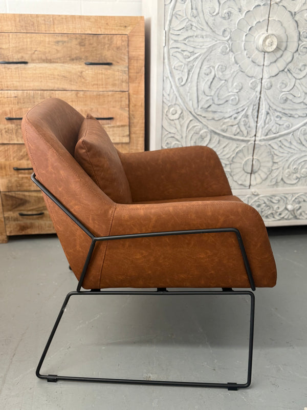 Fauteuil 1 place cigare simili cuir 18,5x26''