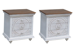 2 Tables de nuit 3 tiroirs CASA - Kif-Kif Import