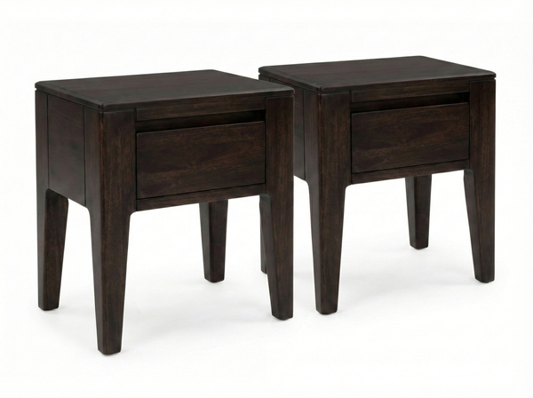 2 tables de nuit Dunia espresso