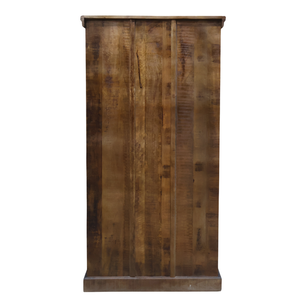 Armoire antique 2 portes noir bois massif