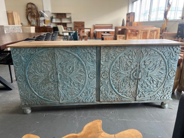 Buffet Manguier Bleu 32.5x71x15.5''