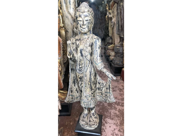 Buda de madera Mandalay - Importación Kif-Kif