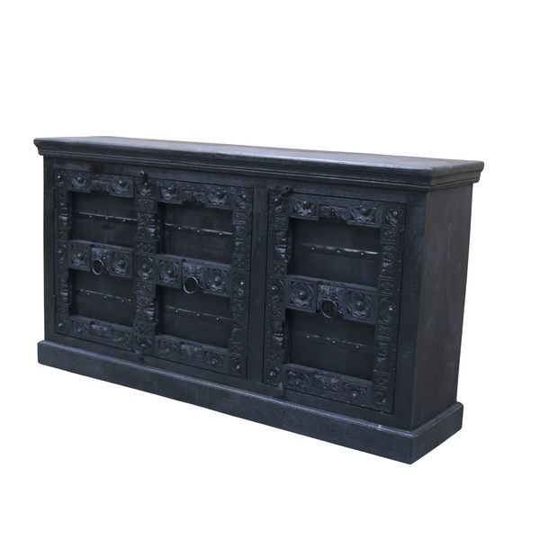 Buffet antique Indien 3 portes bois massif
