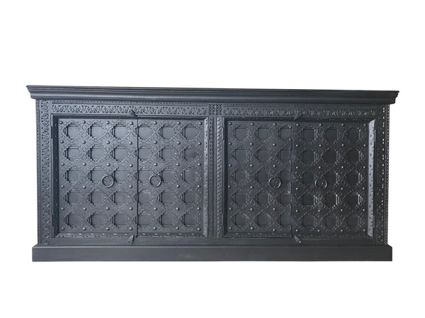 BAKHRA black sideboard 4 doors - Kif-Kif Import
