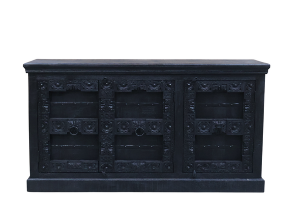 Buffet antique Indien 3 portes bois massif