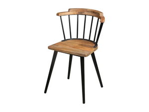 Bellina metal and wood chair