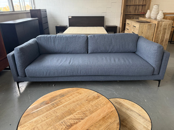 Canapé en tissus bleu 95x36''