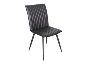Elena black leather chair - Kif-Kif Import