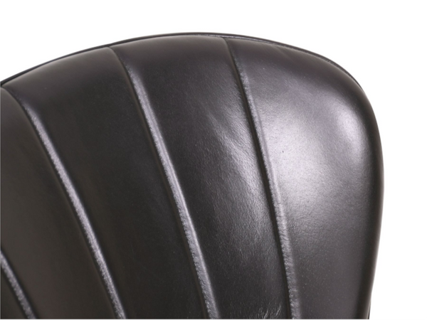 Gloria black leather chair - Kif-Kif Import