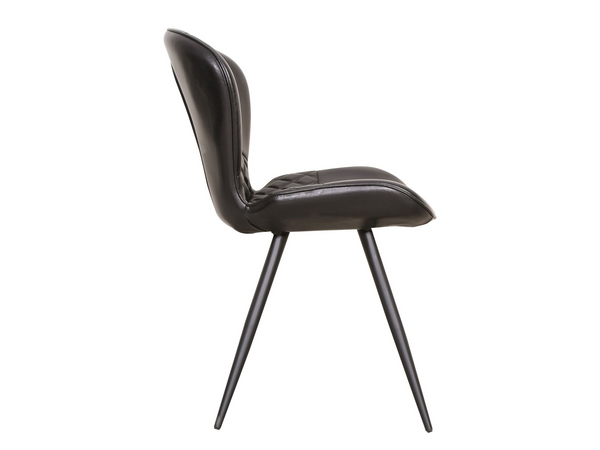Gloria black leather chair - Kif-Kif Import