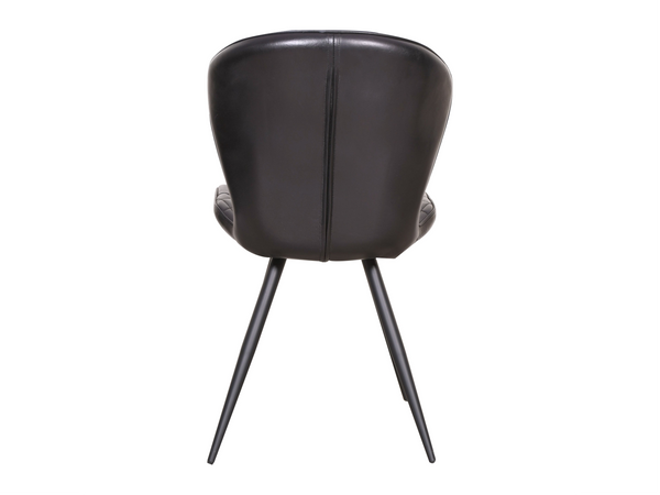 Chaise Gloria cuir noir - Kif-Kif Import