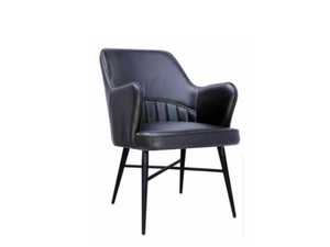 Black Nina chair with armrest - Kif-Kif Import