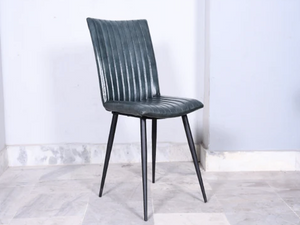 Valentina green leather chair - Kif-Kif Import