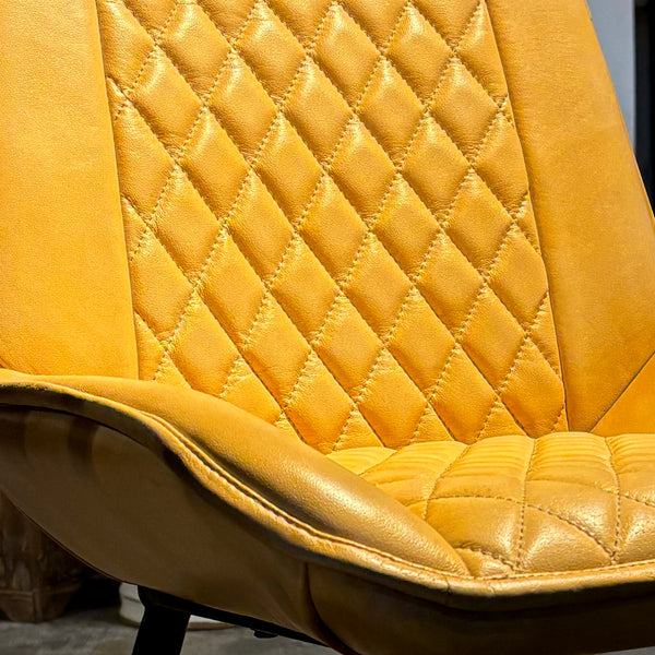 Chaise cuir orange NESSA - Kif-Kif Import