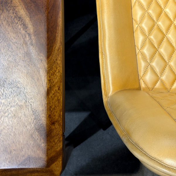 Chaise cuir orange NESSA - Kif-Kif Import