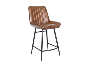 LUNA cigar leather counter chair - Kif-Kif Import