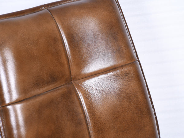 Chaise cuir marron DIVA - Kif-Kif Import