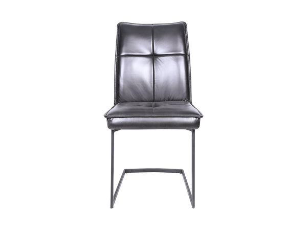 Chaise cuir noir DIVA - Kif-Kif Import
