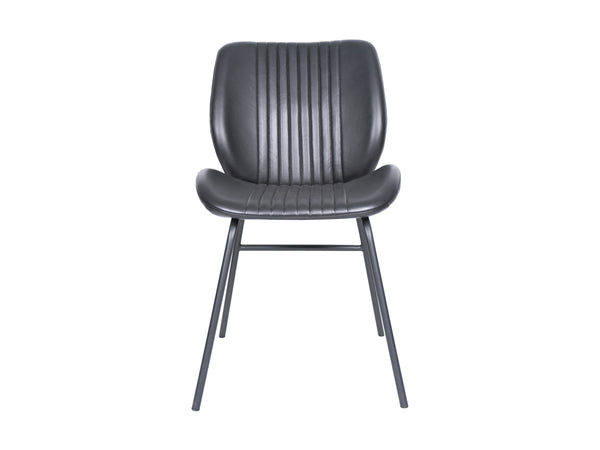 JULIA black leather chair - Kif-Kif Import