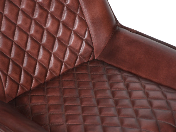 Burgundy leather chair NESSA - Kif-Kif Import