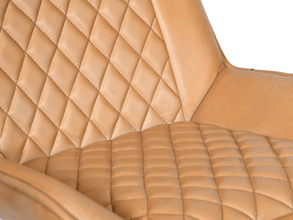 NESSA orange leather chair - Kif-Kif Import