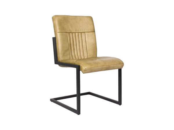 Chaise cuir vert rouillé NEWTON - Kif-Kif Import