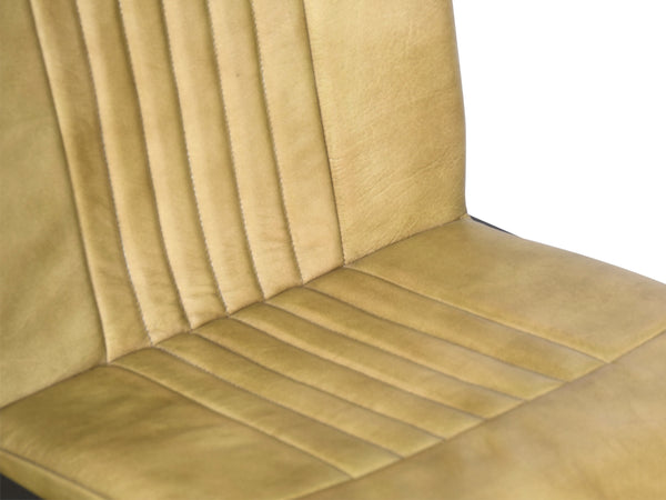 NEWTON rusty green leather chair - Kif-Kif Import