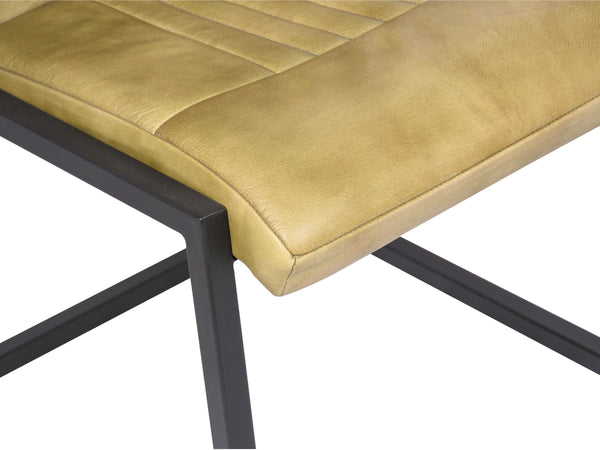NEWTON rusty green leather chair - Kif-Kif Import