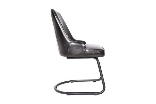 Chaise cuir noir SOFIA - Kif-Kif Import