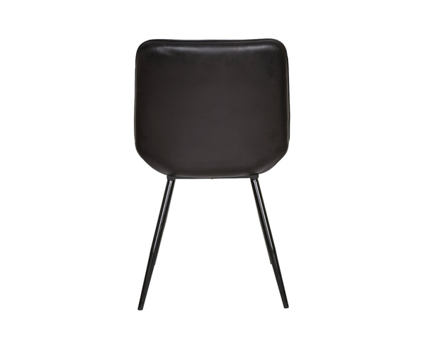 Luna black leather chair - Kif-Kif Import