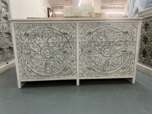 Commode 6 tiroirs Manguier Valsad 32x59x18''