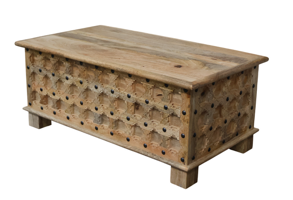 Coffre BAKHRA naturel bois massif