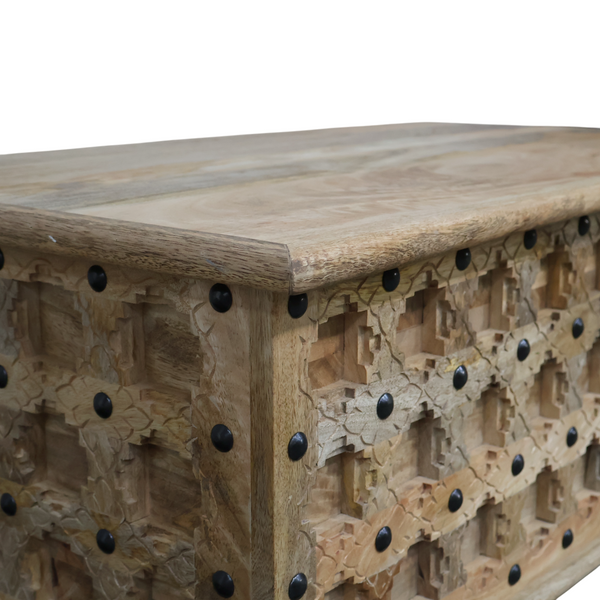 Coffre BAKHRA naturel bois massif