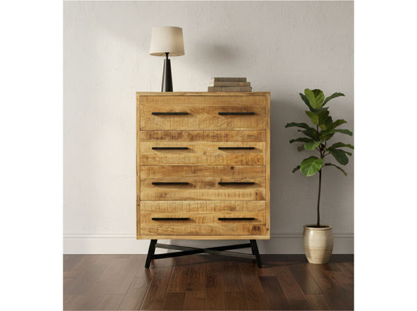 Commode haute 4 tiroirs Retro