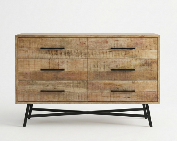 Commode Retro – Manguier massif naturel