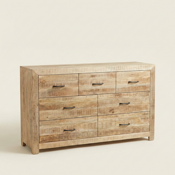 Commode Dhaka – Manguier massif naturel texturé