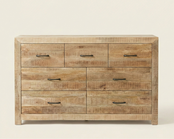 Commode Dhaka – Manguier massif naturel texturé