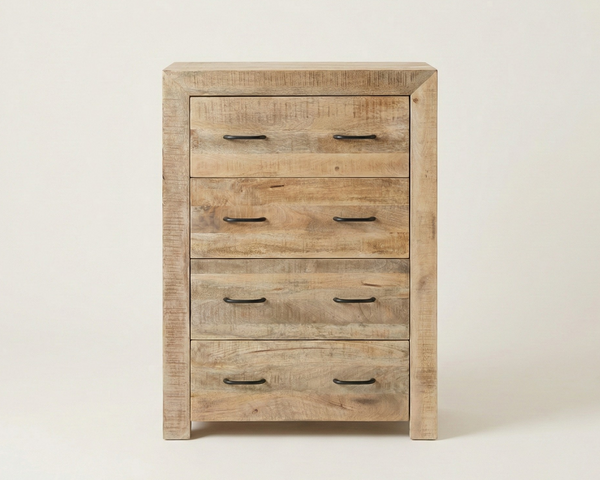 Commode Dhaka – Manguier massif naturel texturé