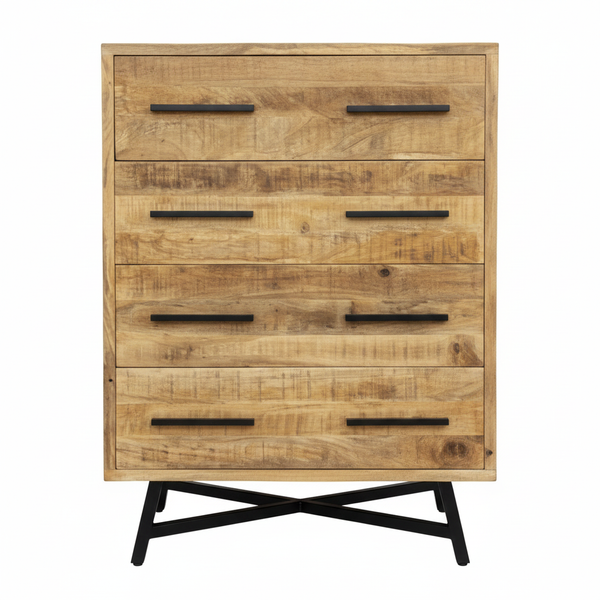 Commode haute 4 tiroirs Retro