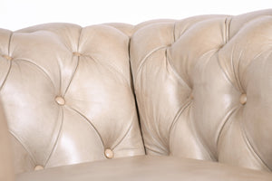 Chesterfield Mocha leather armchair - Kif-Kif Import