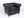 Fauteuil Chesterfield en cuir noir capitonné avec clous décoratifs et pieds en bois massif