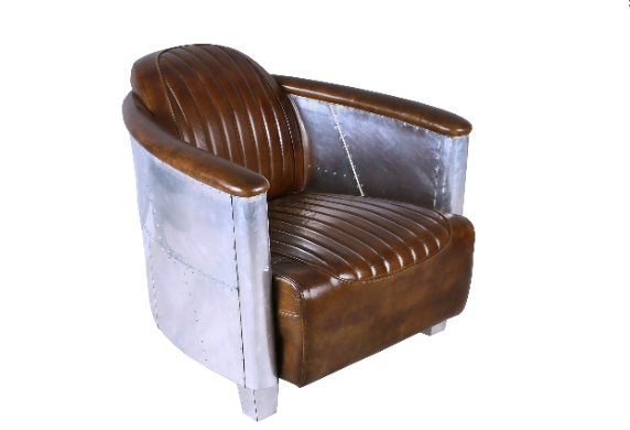 Fauteuil en cuir Aviateur