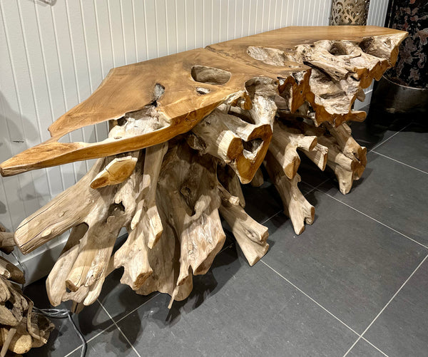 Console racine teck  79x20x32