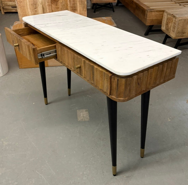 Console en Manguier et Marbre 31.5x43x15.5''