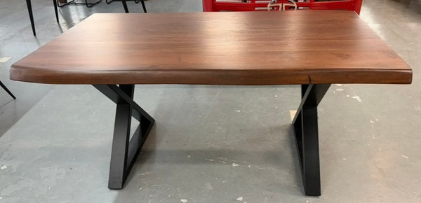 Table à dîner en Acacia noisette 63x36''