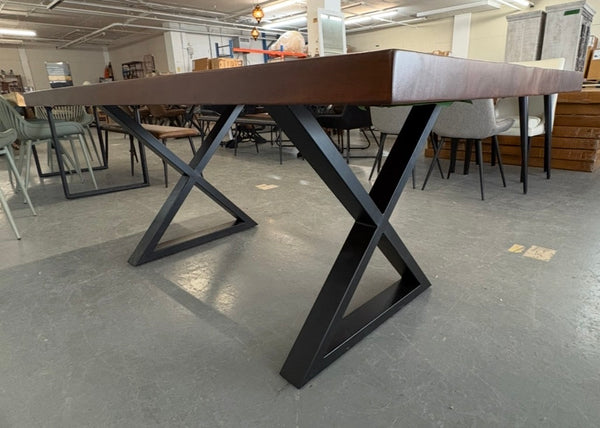 Table à dîner en Acacia noisette 72x40''